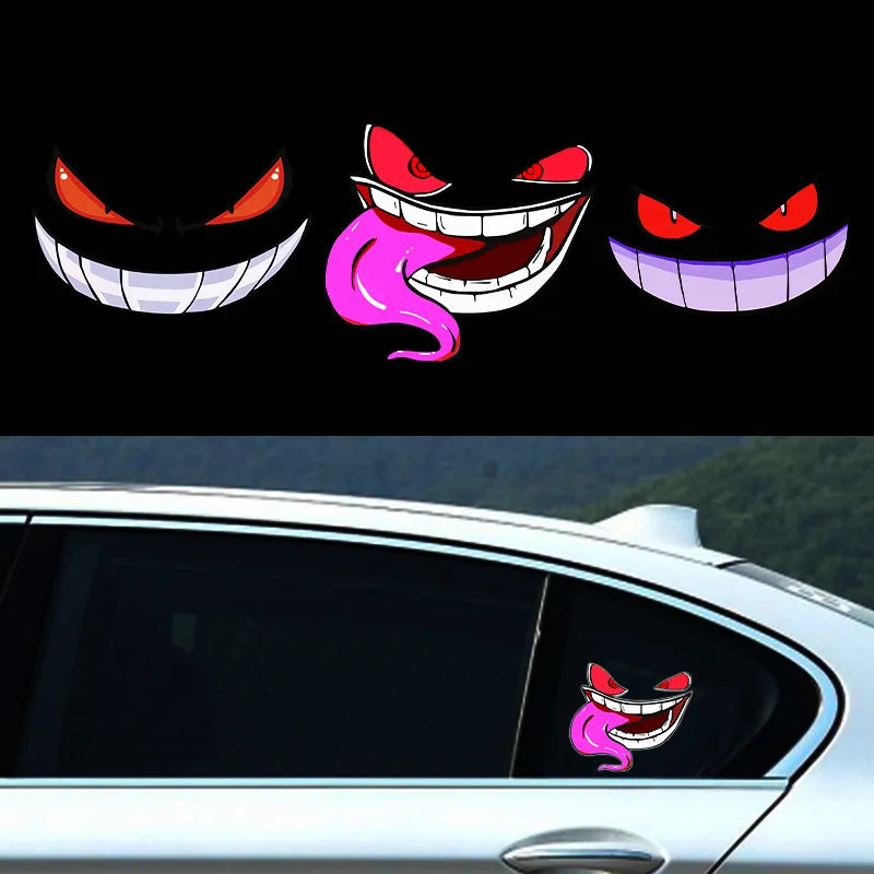 Giggly Grin Eye Car Stickers